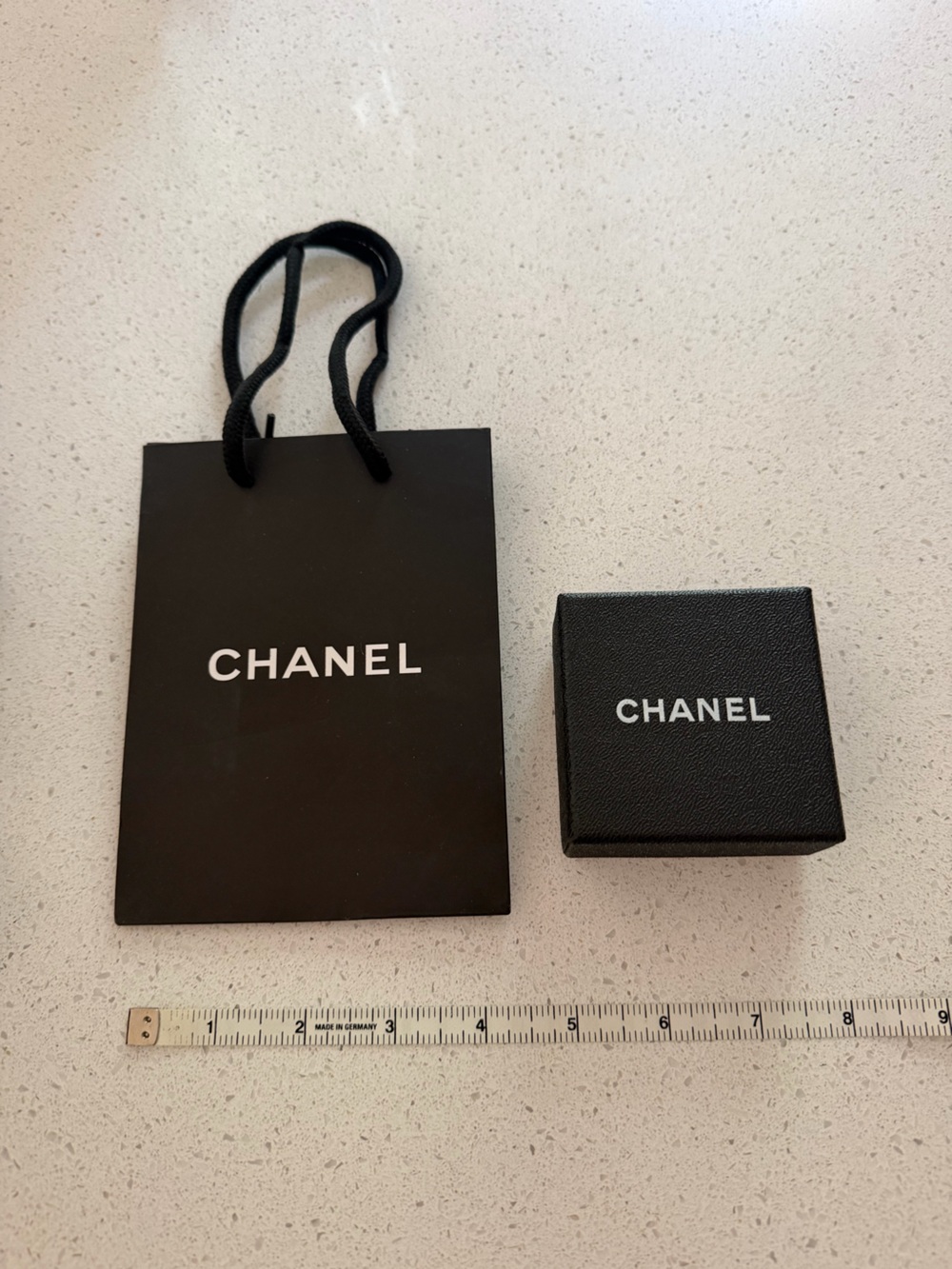 CHANEL Black Gift Bag and Small Box Set